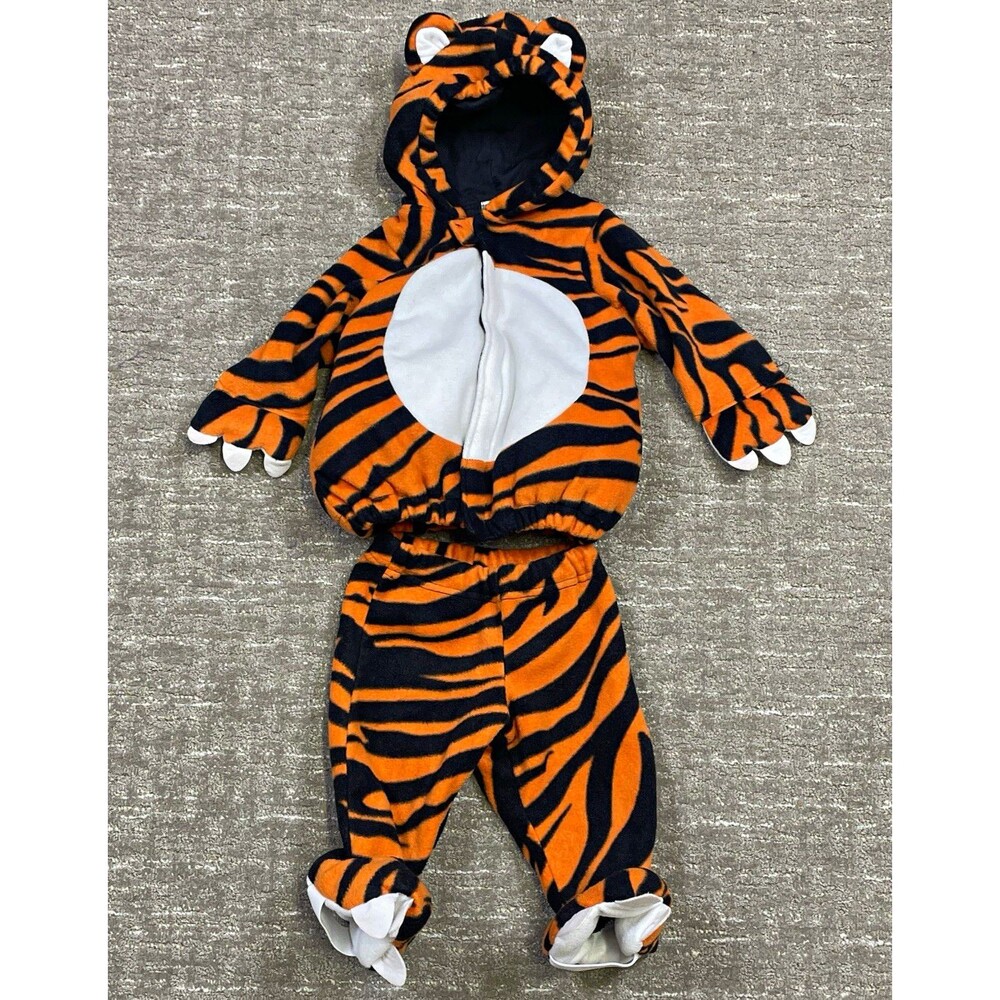 Infant Tiger Costume Hooded 2-Piece Outfit 0-6 month old navy Halloween